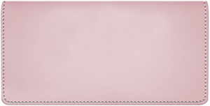 Pink Leather Checkbook Cover