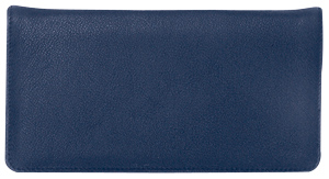 Blue Leather Checkbook Cover