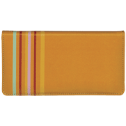 Sassy Stripes Leather Checkbook Cover