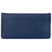 Blue Leather Checkbook Cover