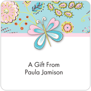 Blue Butterfly Gift Labels